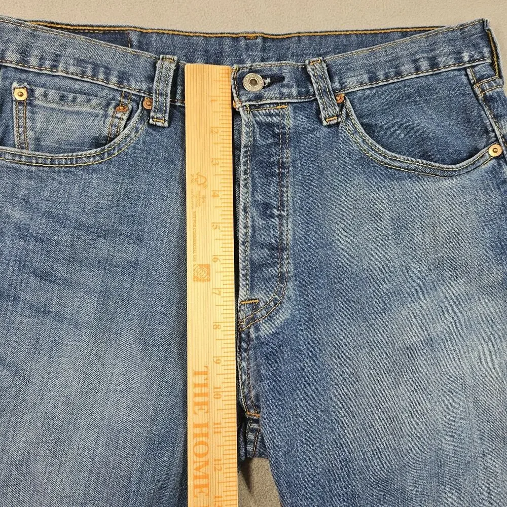 Levis 501 Jeans Mens 32x34 Fits (31.5x33) Blue Button‎ Fly Denim Pants Straight